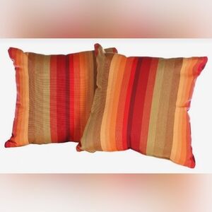 Set of 4 16"x16" Sunbrella Astoria Sunset Outdoor Pillows